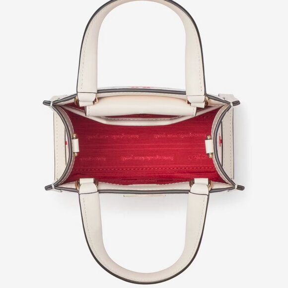 Kate Spade Manhattan Pixel Hearts Mini Tote - New with Dust Bag Saffiano Leather - Picture 7 of 8